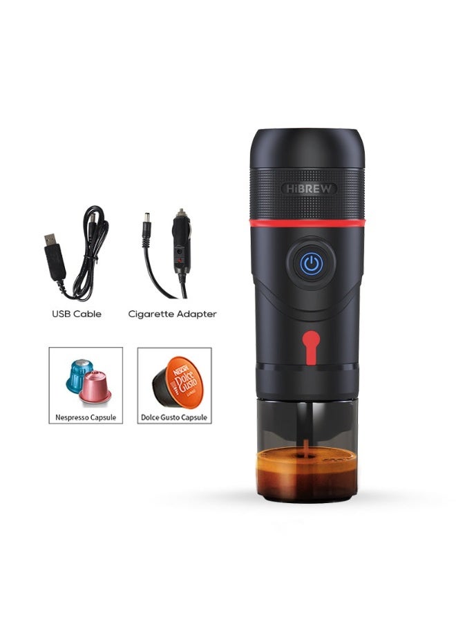 هيبرو ماكينة قهوة محمولة يدوية HiBREW H4 3 في 1، بقوة 80 واط، تعمل بمنفذ USB، مناسبة للسفر والسيارة، مع حامل للحقيبة - Image 3